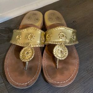 Jack Rodgers Gold Sandal - Size 9